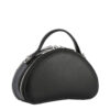 Double zip saddle crossbody bag