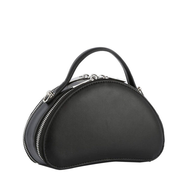 Double zip saddle crossbody bag