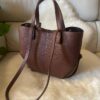 e01444b615855c78ca61d986b8b27dac977a2c34c0f7c85f3c63980666524821.jpg Classic Brown Italian Leather Pebbled Tote